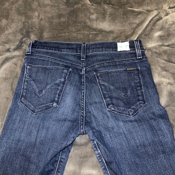 Hudson Krista Super Skinny Distressed Ankle Blue Stretch Denim Jeans Women's 27 - Picture 6 of 10